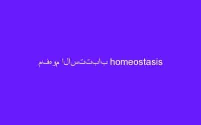 مفهوم الاستتباب homeostasis