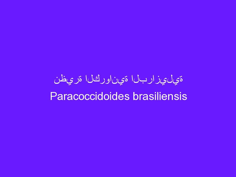 نظيرة الكروانية البرازيلية Paracoccidoides brasiliensis